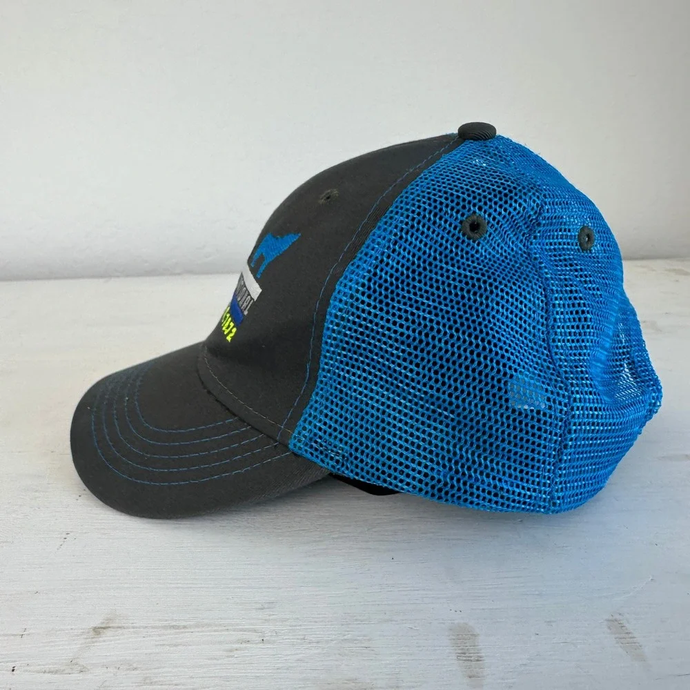 Ouray Sportswear Trucker Hat Youth 51254 Yellowstone National Park Black Blue